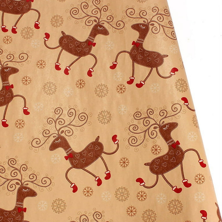 Dark brown Christmas colors on Wrapping Paper Sheets