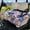 Blue Pink Palm Leaf, variant on COEQINE Quilted Golf Cart Seat Cover, Folds Like a Bag with Handle for Easy Carry, Universal Fit 51.2"x30.3" for EZGO Yamaha Club Car 2-Seaters, 4 Pockets, Golf Pattern Black