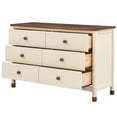 thumbnail image 4 of Churanty Wooden Storage Dresser with 6 Drawers,Storage Cabinet for kids Bedroom,Cream, 4 of 13