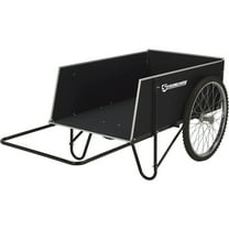 Strongway Garden Cart, 14 Cu. Ft., 400-Lb. Capacity, 26in. Pneumatic Wheels, Steel Frame
