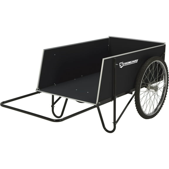 Strongway Garden Cart, 14 Cu. Ft., 400-Lb. Capacity, 26in. Pneumatic Wheels, Steel Frame
