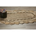 thumbnail image 4 of Ox Bay Cora 7' x 9' Bleach Gray Bordered Jute Oval Indoor Area Rug, 4 of 10