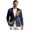 Blue Rose Leopard, variant on Irregular Geometric Patterns Polyester Sports Coat with Slim Fit, Button Single Button Mens Blazer Jackets for Work