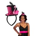 thumbnail image 1 of Diadema con forma de flamenco y minisombrero rosa de Nicky Bigs, talla única, 1 of 7