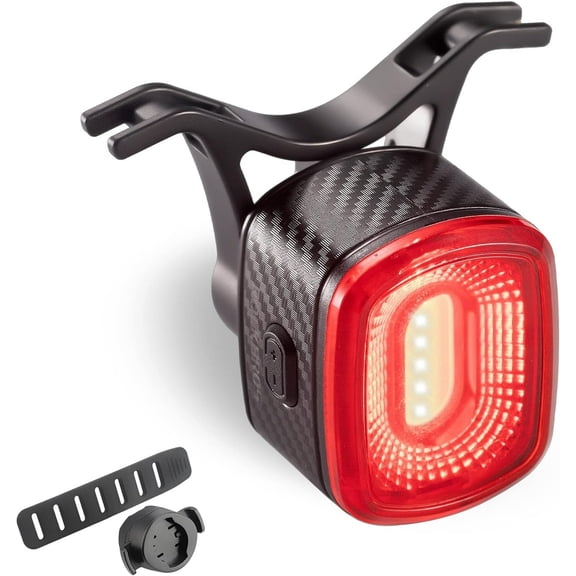 ROCKBROS Q2S Bicycle Tail Light Cycling Light with Brake/Vibration/Light Sensitive 260mAh 4 Light Modes Waterproof Smart Tail Light for Road Bike & Mountain Bike MTB Night Ride