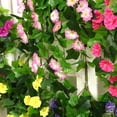 thumbnail image 4 of Twfbrm Artificial Hanging Flowers, 25.6" Realistic Morning Glory with Green Leaves, UV Resistant Look Real Faux Silk Petunias Flowers Garland Spring Decorations for Porch Wedding Party, 4 of 9