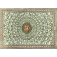thumbnail image 1 of Ahgly Company Machine Washable Indoor Rectangle Traditional Dark Moccasin Green Area Rugs, 2' x 4', 1 of 7