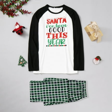 

Women s Family Matching Christmas Tree And Plaid Print Long-sleeve Pajamas Set