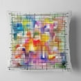 thumbnail image 2 of Designart Colorful Stain Design with Grid - Abstract Throw Pillow - 16x16, 2 of 5
