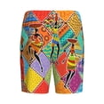 thumbnail image 7 of Daiia Dancing African Womans Mens Woven Stretch Pajama Short,Short Pajama Pants-X-Large, 7 of 7