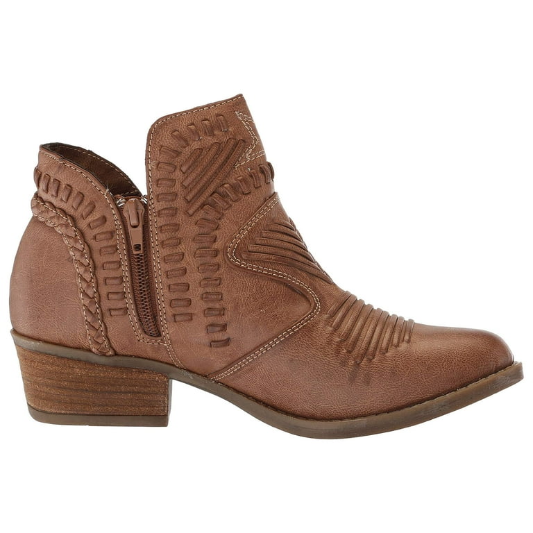 Not Rated Womens Nosara Woven Ankle Booties Tan 9 Walmart