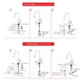 thumbnail image 2 of DAX Brass Single Handle Pull Down Kitchen Faucet with Dual Sprayer and Deck Plate, Nickel, 2 of 6