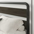 thumbnail image 4 of King Heavy Duty Round Metal Frame Platform Bed with Black Wood Panel Headboard, 4 of 5