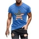 thumbnail image 2 of Tops para hombre, blusas y camisas de cuello redondo y manga corta para hombre, camiseta de cuello redondo y manga corta con estampado de la bandera del Día de la Independencia de Estados Unidos para, 2 of 5