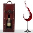 thumbnail image 1 of Domqga Wine Package Box, Wine Box, Vintage Single Red Wine Storage Box Portable Wooden Wine Package Gift Box W/ Handle, 1 of 8