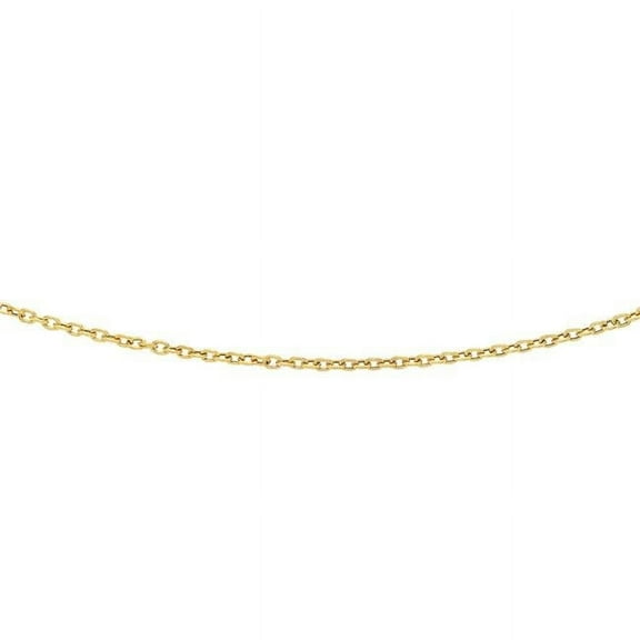 Royal Chain LK157-20 20 in. 14K Yellow Gold Textured Cable Chain with Lobster Clasp