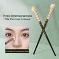thumbnail image 2 of 2 Pcs Nose Makeup Brushes Sickle Shape Ergonomic Bevel Soft Bristle Smudge Makeup Lightweight Wooden Handle Contour Brushes Beauty Tools, 2 of 7
