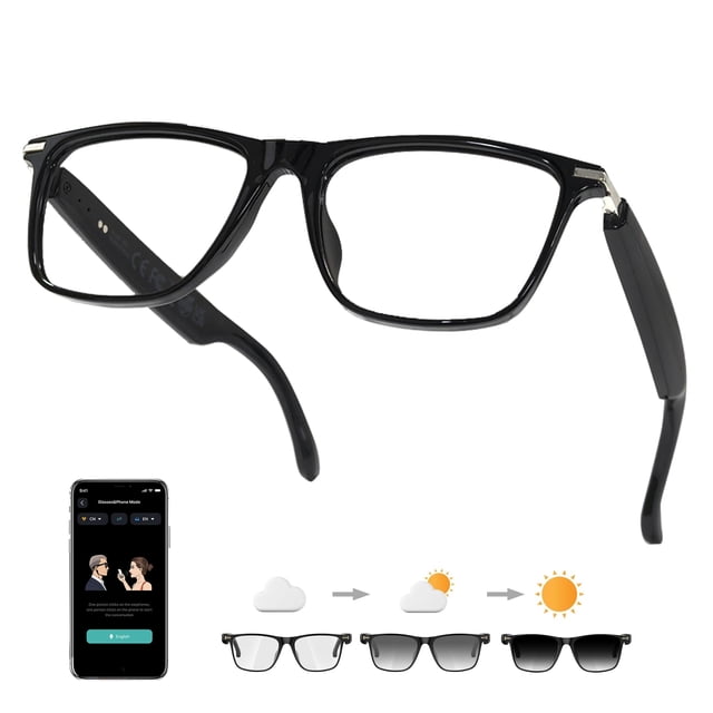 Gafas inteligentes MONFOLROY M01 Bluetooth 5.3 con lentes de color