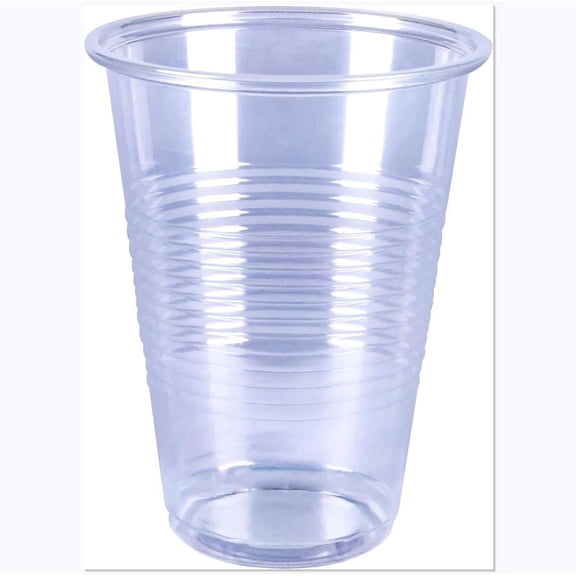 Disposable Clear Plastic Cups for Cold Drinks, Easy to Hold, 16oz, 50 Count