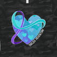 thumbnail image 4 of Inktastic Suicide Prevention Awareness Purple and Teal Heart Ribbon Women's T-Shirt, 4 of 5
