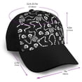 thumbnail image 2 of Yiaed Skeletons Dancing Print Baseball Cap Dad Hat Polo Style Plain Blank Adjustable Size, 2 of 5