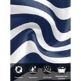 thumbnail image 7 of Navy Blue Stripe Cloth Napkins Set of 6 Reusable Dinner Napkins, Modern Simple Geometric White Striped Cocktail Napkin Washable Table Napkins for Wedding/Holiday Party/Baby Shower 20"x20", 7 of 7