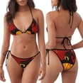 thumbnail image 3 of Balery Halloween Pumpkin Pijama Estampado Bikini de Dos Piezas para Mujer - Conjunto de Bikini Ajustable Sexy y Cómodo para Playa, 3 of 6