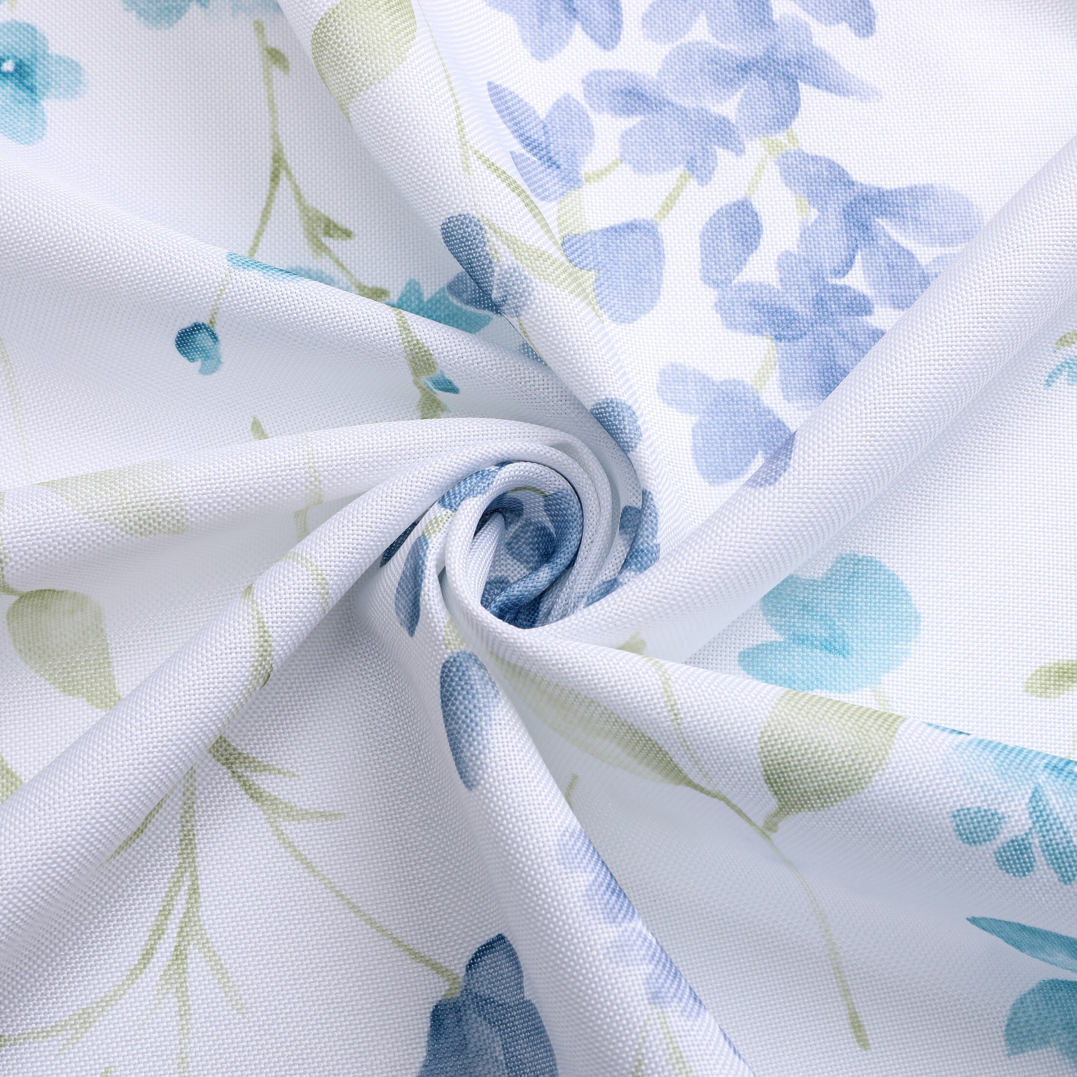 Bohogeo Farmhouse Blue Floral Grommet Light Filtering Bedroom, 56” x 95” (2 Panels)
