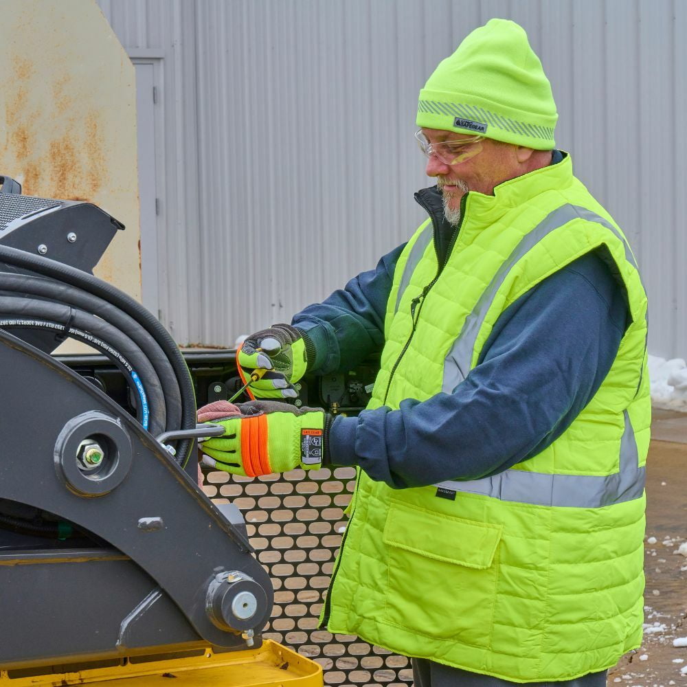 Hi-Vis Reversible Insulated Safety Vest, Class 2, Large, SAFEGEAR