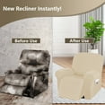thumbnail image 6 of Recliner Sofa Slipcover, Four Piece High Stretchy Reclining Chair Cover, Machine Washable Spandex Jacquard Fabric, Bottom Elastic Easy to Install, 6 of 8
