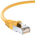 thumbnail image 1 of InstallerParts (65 Pack Ethernet Cable CAT5E Cable Shielded (FTP) Booted 25 FT - Yellow - Professional Series - 1Gigabit/Sec Network/Internet Cable, 350MHZ, 1 of 4