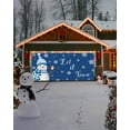 thumbnail image 4 of Garage Door Banner Cover 7 x 16 ft, Christmas Winter Snowman Snowflake Cute Bird Blue Christmas Garage Door Decorations Holiday Christmas Backdrop Decor for Winter New Year Xmas Party, 4 of 6