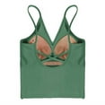 thumbnail image 4 of Vmvidoty Camisole Tops for Women Cotton Sleeveless Spaghetti Strap Tank Tops Basic Shirts Green XL, 4 of 6