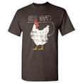 thumbnail image 3 of UGP Campus Apparel Guess What? Chicken Butt! Basic Cotton T-Shirt - X-Large - Dark Chocolate, 3 of 6