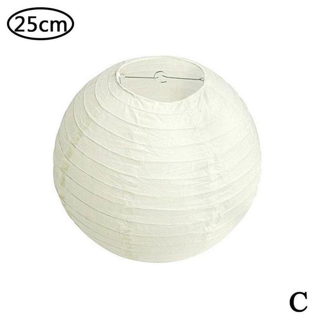 Faroles de papel redondos de papel blanco, pantalla grande de círculo para lámpara de techo, pantalla de papel colgante, decoraciones variadas para bodas, fiestas y celebraciones, 30 cm E6D1