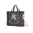 thumbnail image 7 of FORMRS Womens Corduroy Tote Bag Crossbody Shoulder Handbag with Pocket, Black Astronaut Space, 7 of 7