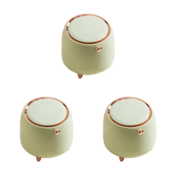 Naiovety Cubo de basura de escritorio con tamaño compacto y clásico para cocina Ocultar bolsa de basura Cubo de oficina ABS Verde claro dorado Type1 NO1