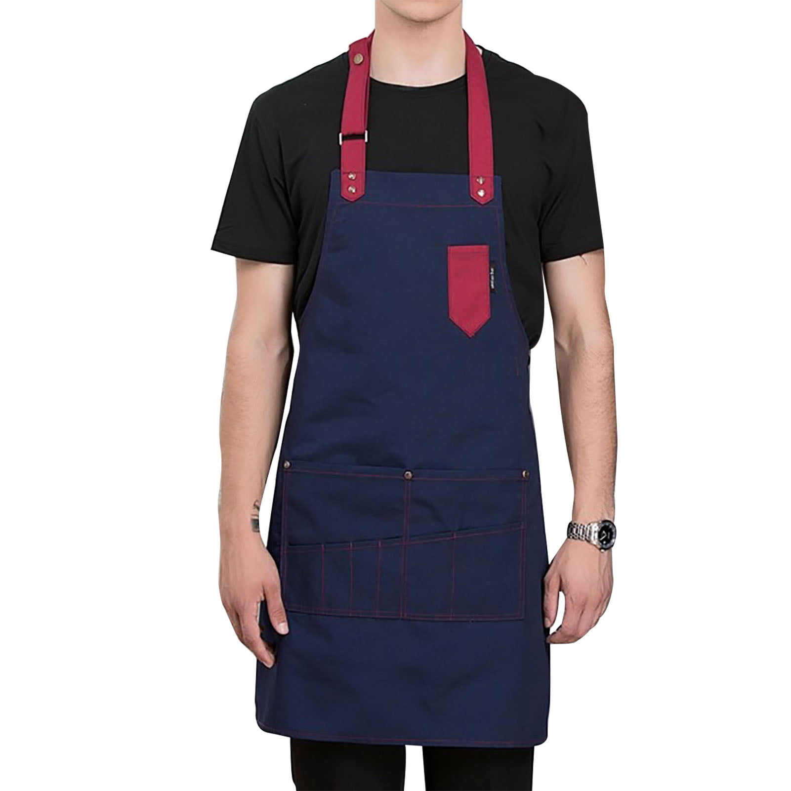 Details about   Professional Full Length 100% Cotton Bib Apron Cooks Bakers Chefs Kitchen Pinny 