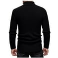 thumbnail image 3 of DPTALR George Men's Slim Fit Turtleneck Sweater - Soft Knitted, Basic Pullover #Black Big and Tall L, 3 of 4