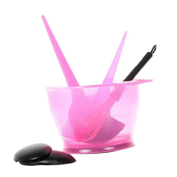 Juego de tinte para el cabello Yuyangstore 6 uds cepillo peine cuenco rosa