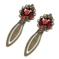 thumbnail image 2 of Rose Vintage Copper-Colored Lace Bookmarks - Stainless Steel Book Accessories for Readers and Book Lovers, 2 of 5