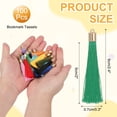 thumbnail image 2 of Uxcell 100 Pcs Flecos para Marcadores con Tapa Dorada 2.4" Flecos para DIY Verde Pálido, 2 of 6
