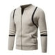 thumbnail image 1 of Primavera y otoño de los hombres Nuevos hombres jóvenes Prendas de punto Slim Fit Cuello redondo Suéter Suéter Camisa de fondo de color sólido informal Suéter de gran tamaño Pompotops oipoqjl39984, 1 of 6