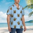 thumbnail image 5 of Balery German Shepherd Puppy Print Men's Hawaiian Shirts Short Sleeve Beach Shirt Relaxed Fit Vacation Button Down Shirts-3X-Large, 5 of 9