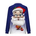 thumbnail image 4 of WXLWZYWL Mens Christmas Sweatshirt Trendy Quarter Zipper Stand Collar Pullover Tops Fall Winter Fashion Print Sweatshirts, 4 of 5