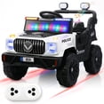thumbnail image 1 of Kids House Carrito Electrico Montable para Niños Turbo Cruiser, Diseño de Policia, Color Blanco, Carrito de Control Remoto y Manejo Directo, con Luces, Estereo y Pedales Funcionales, 1 of 8