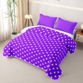 thumbnail image 3 of Erosebridal Rich Purple Polka Dot Twin Quilt Set,Pale White Dot Youth Pattern Twin Coverlet Set For Girls,2 Pieces, 3 of 7