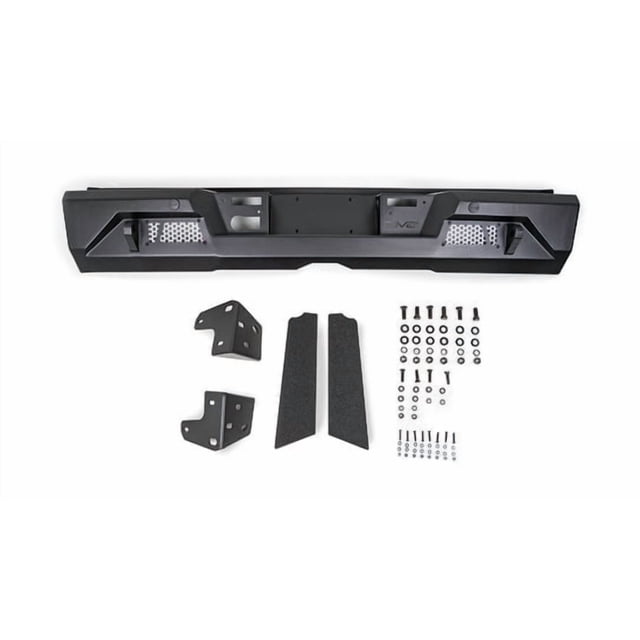 Fits 2016-2023 Toyota Tacoma DV8 Offroad Bumper RBTT2-04 MTO Series; Modular Design; Low Profine; Direct Fit; Mounting Hardware Included; With 2 D-Ring Shackles; With Two 3 Inch Light Pod Cutouts