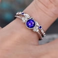 thumbnail image 3 of Anillo HUOGUO Fashion Diamond para mujer, juego de 2 piezas, tamaños 5-10, 3 of 3