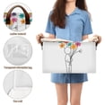 thumbnail image 5 of Yayeee Foldable Storage Basket for Shelves with Handles Waterproof Cloth Bins, Colorful Flower, 5 of 7
